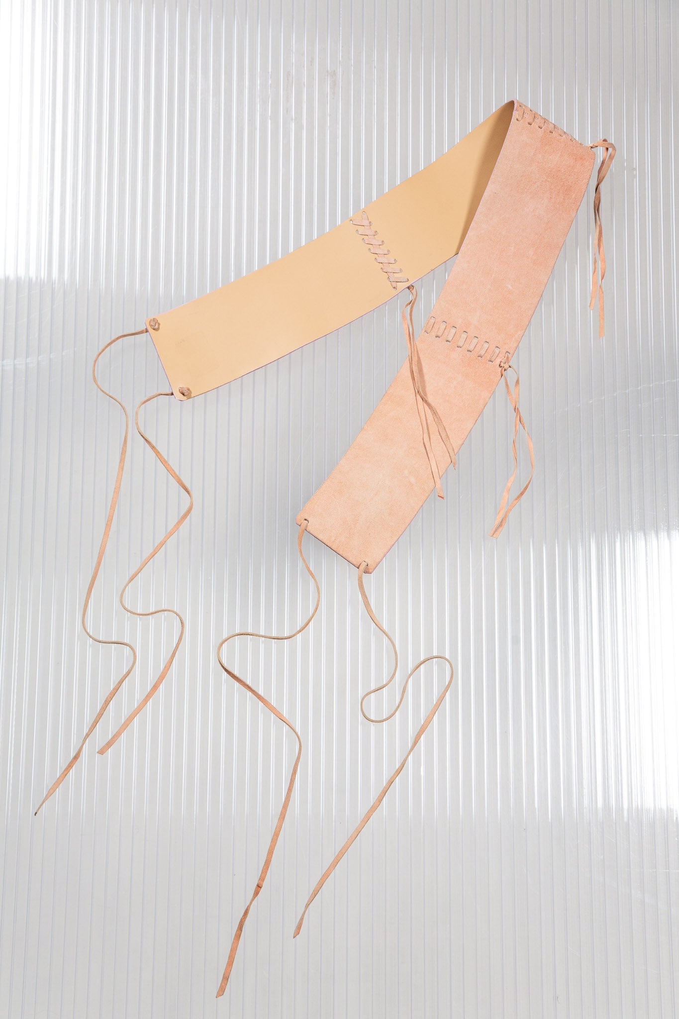 PLEIN SUD PINK SUEDE FRINGE BELT