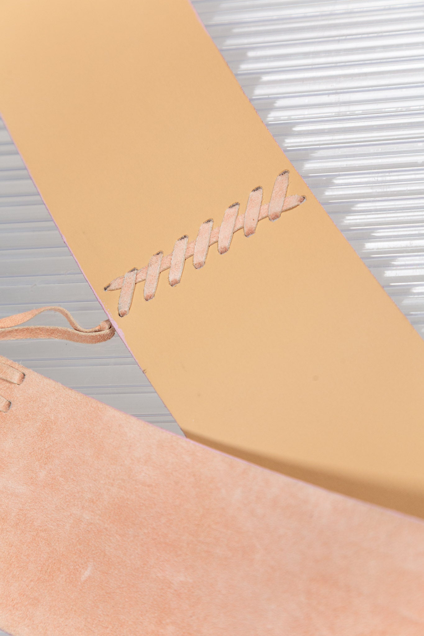 PLEIN SUD PINK SUEDE FRINGE BELT