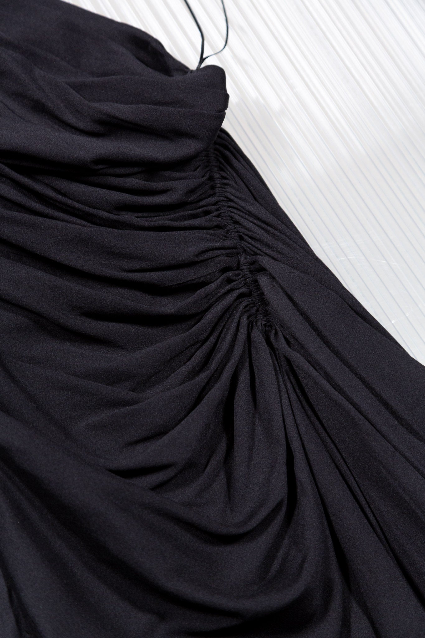 PLEIN SUD SILK DRAPE ASYMMETRIC DRESS