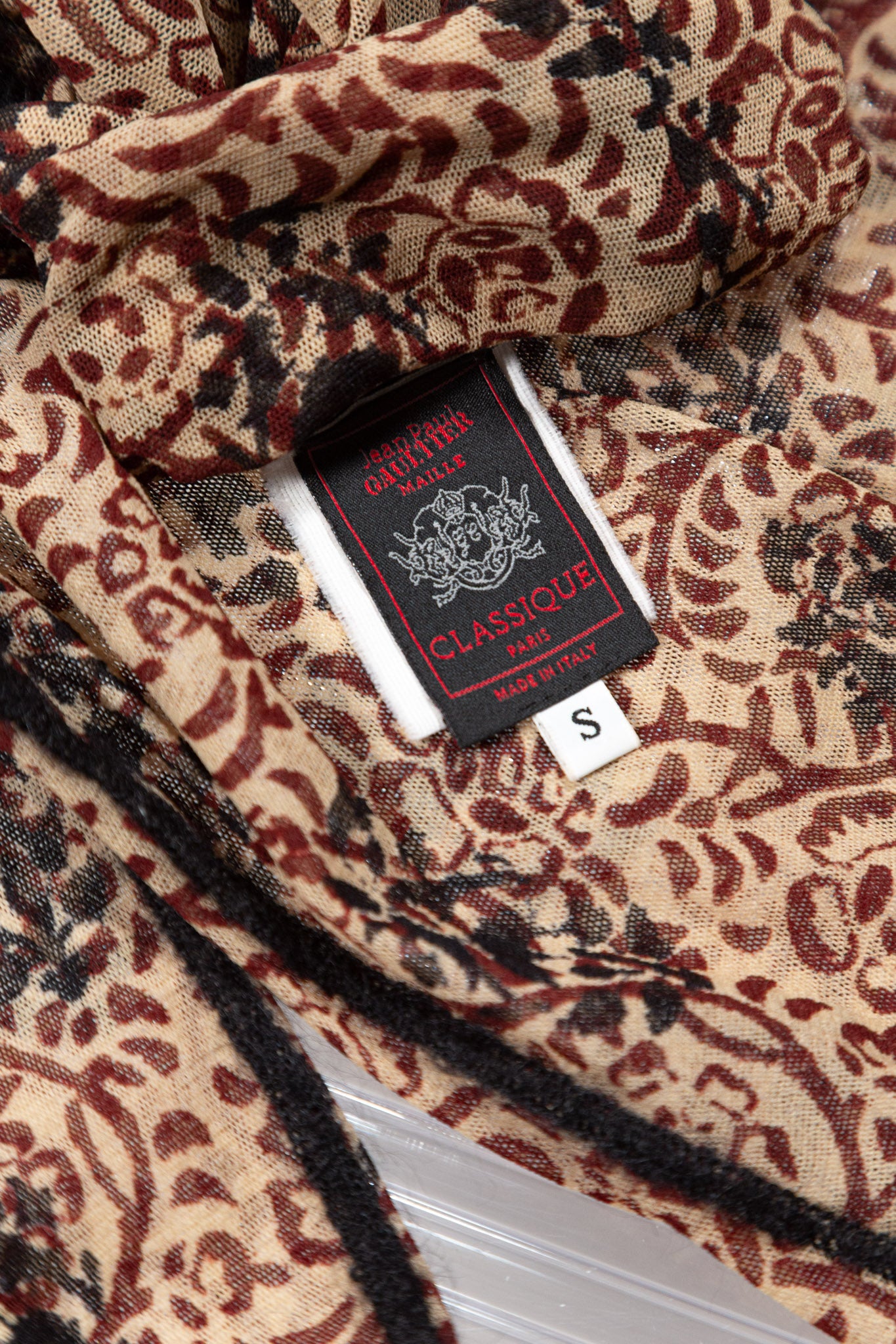 JEAN PAUL GUALTIER FLORAL PATTERN MESH TOP