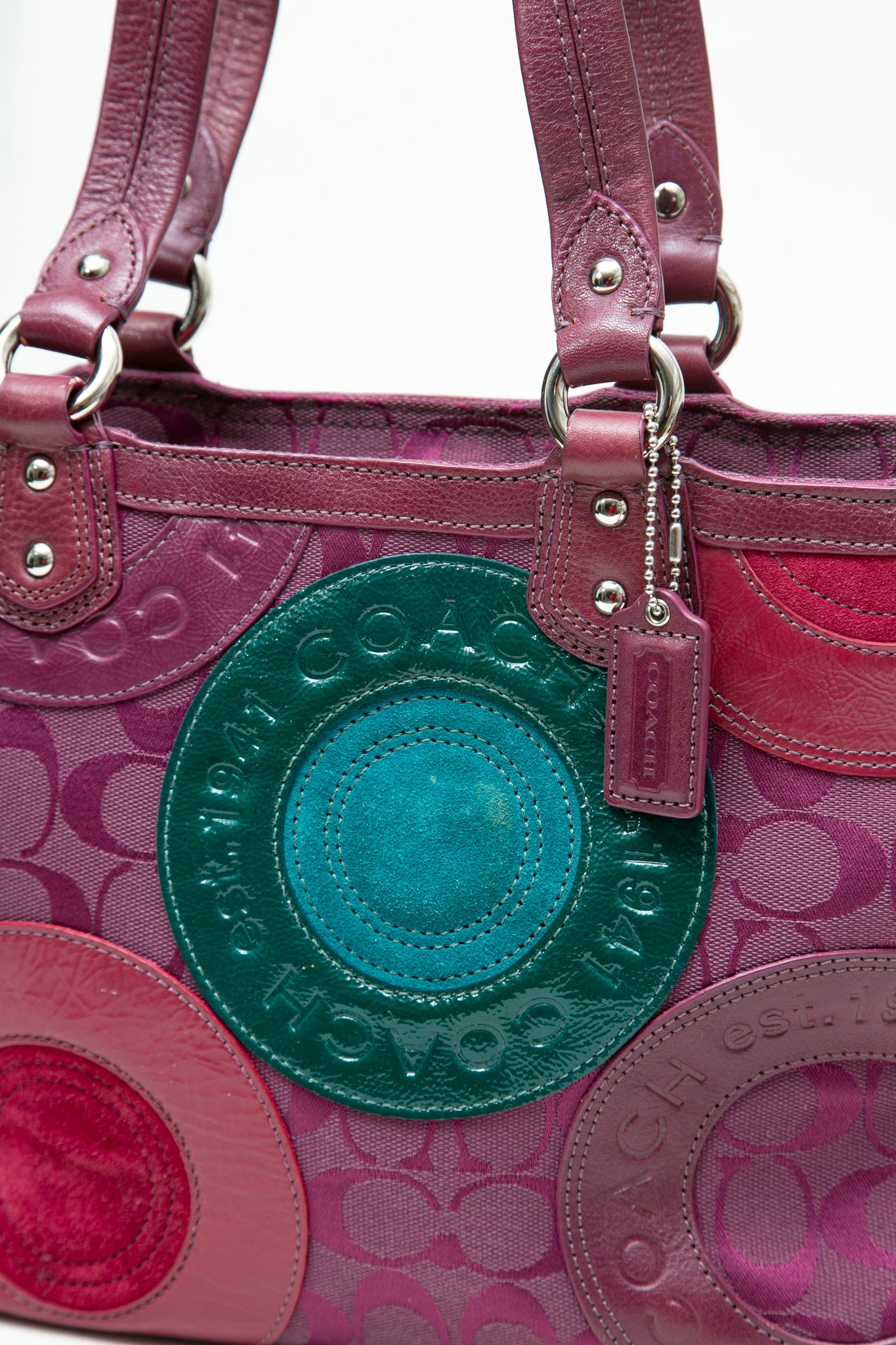 COACH Signature Leather Trim 3577 Shoulder Handbag Purse Tan | eBay