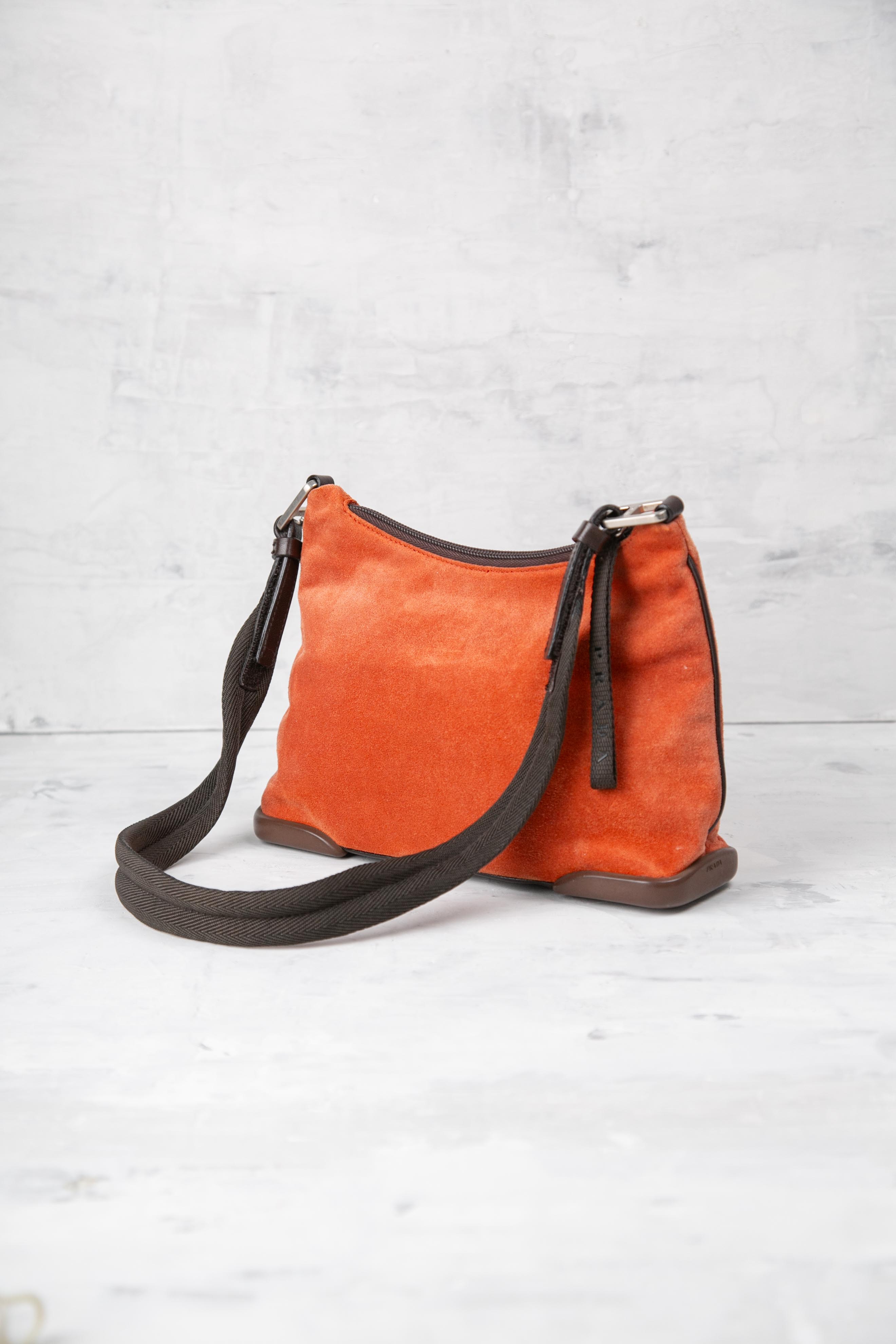 ORANGE SUEDE BAG