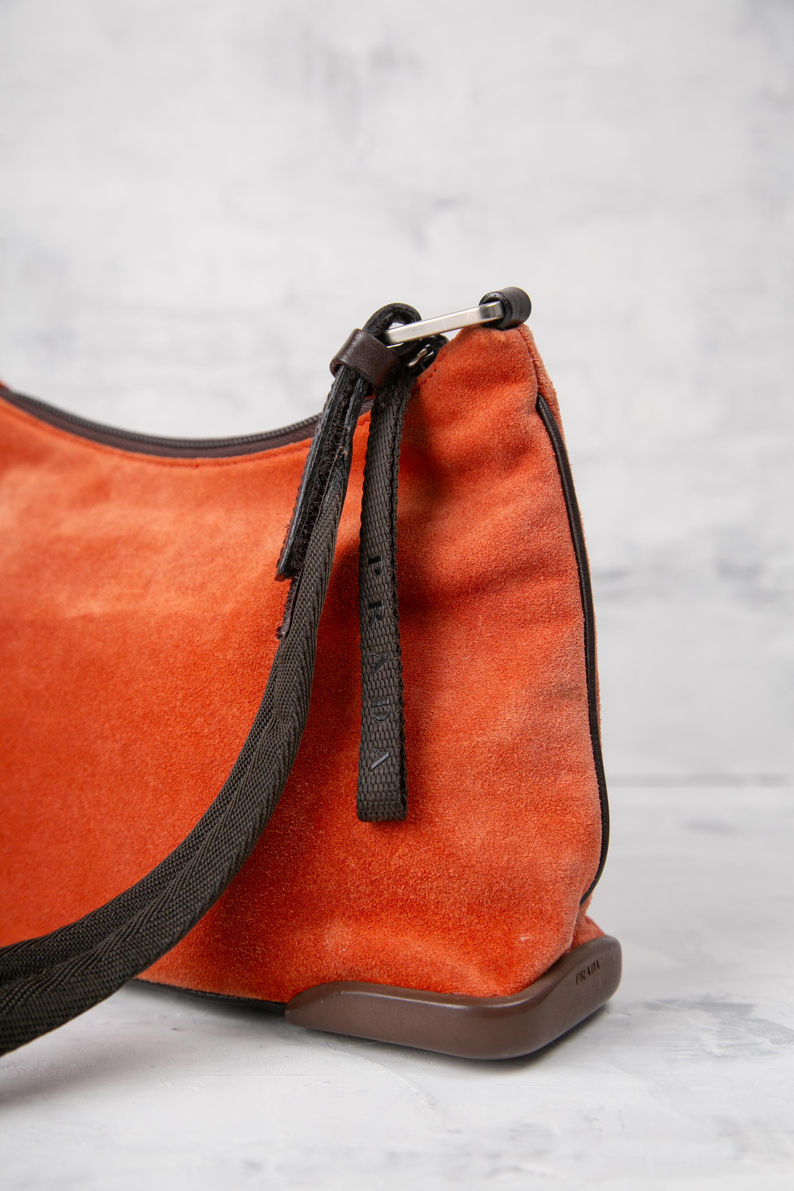 ORANGE SUEDE BAG