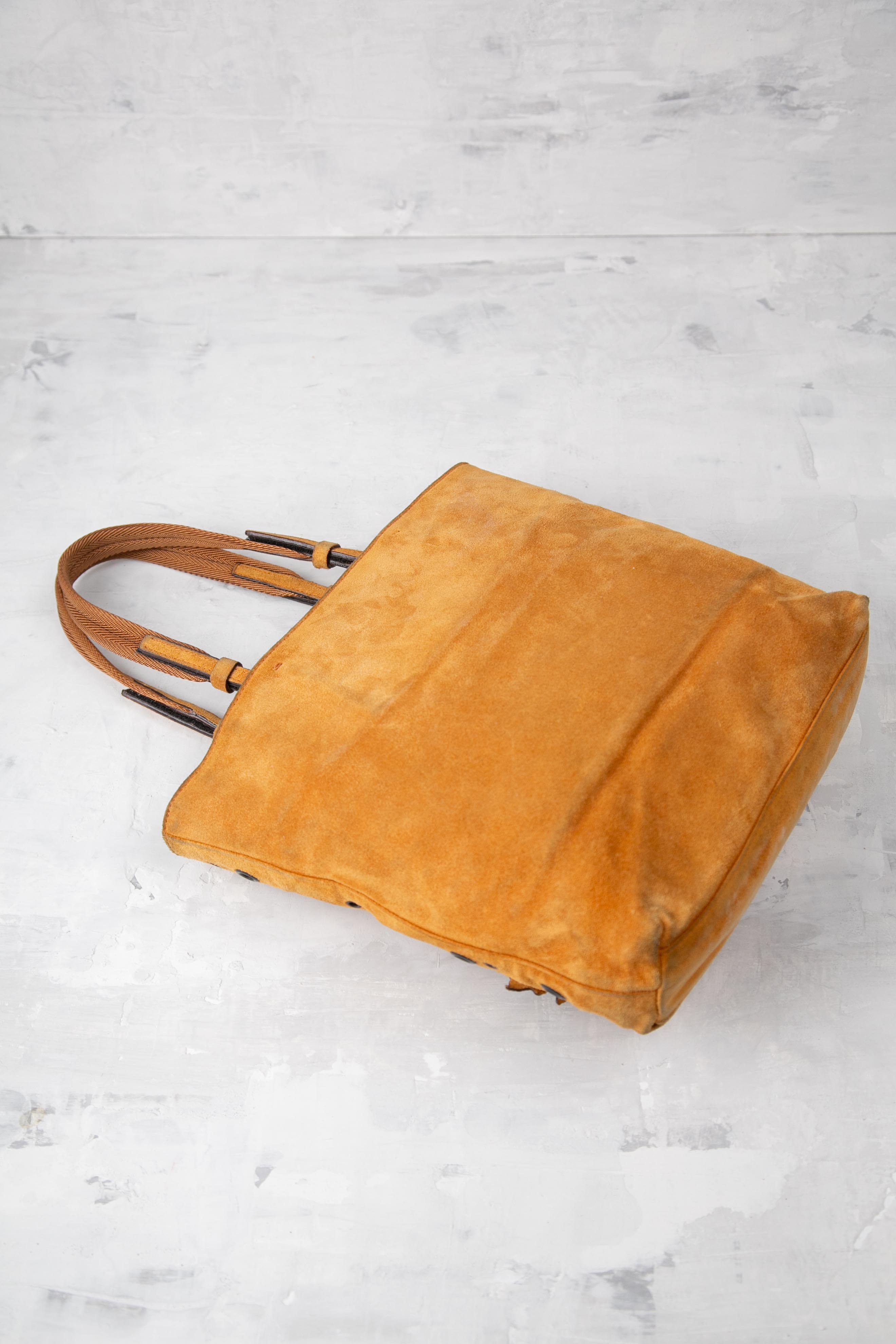 FW1999 LEAVES SUEDE BAG