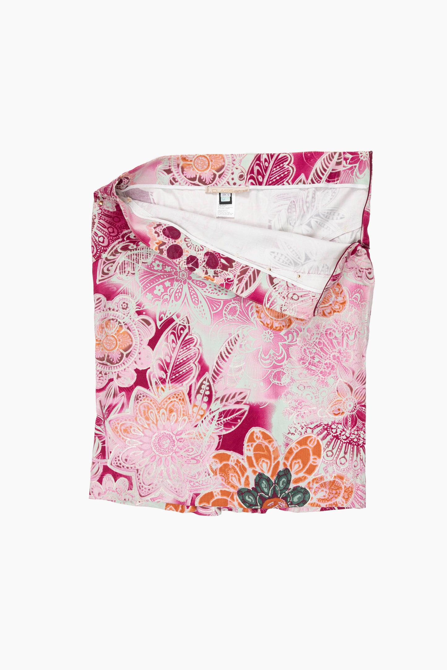 Roberto Cavalli Wild Pink Life Skirt