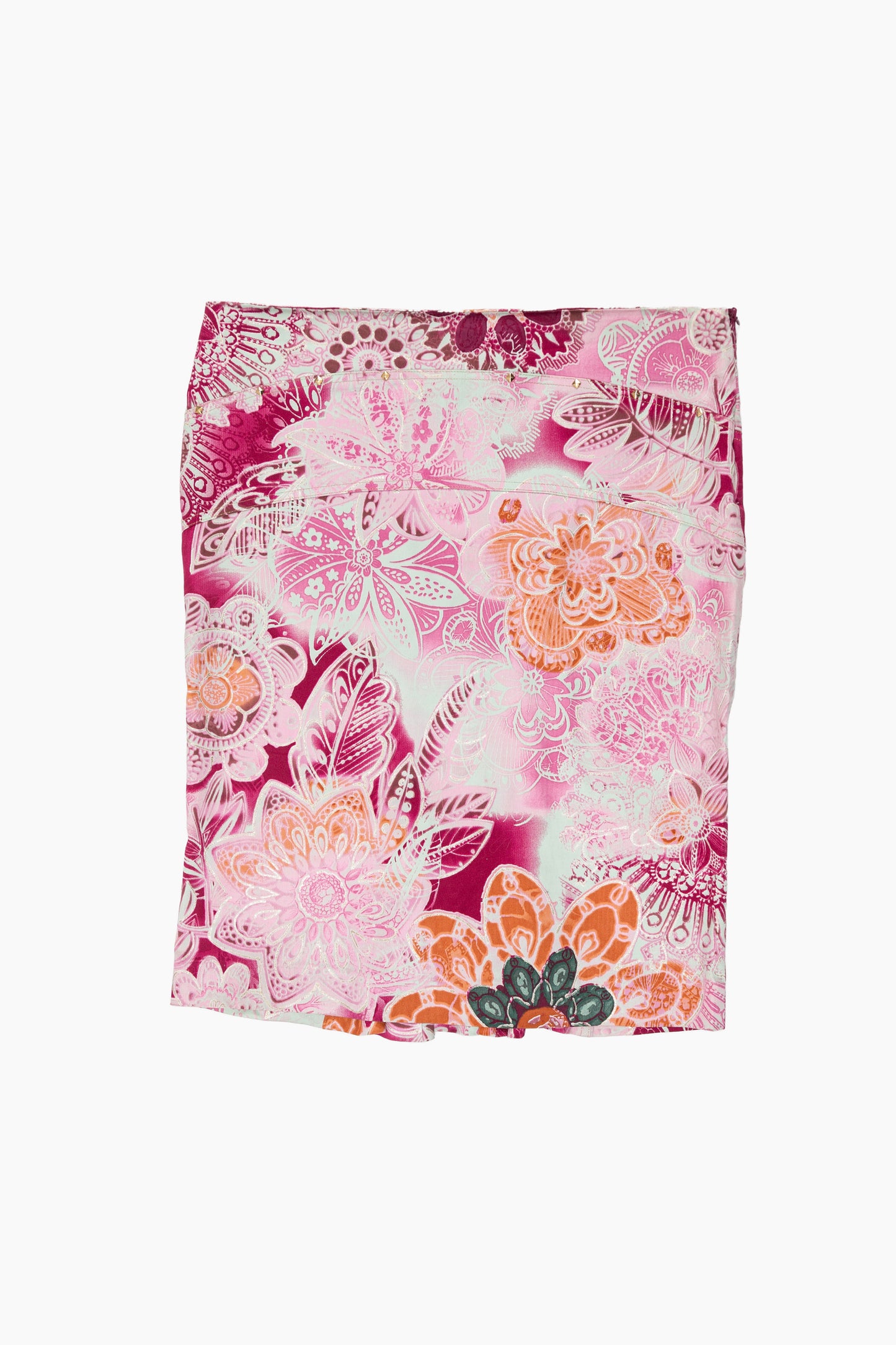 Roberto Cavalli Wild Pink Life Skirt