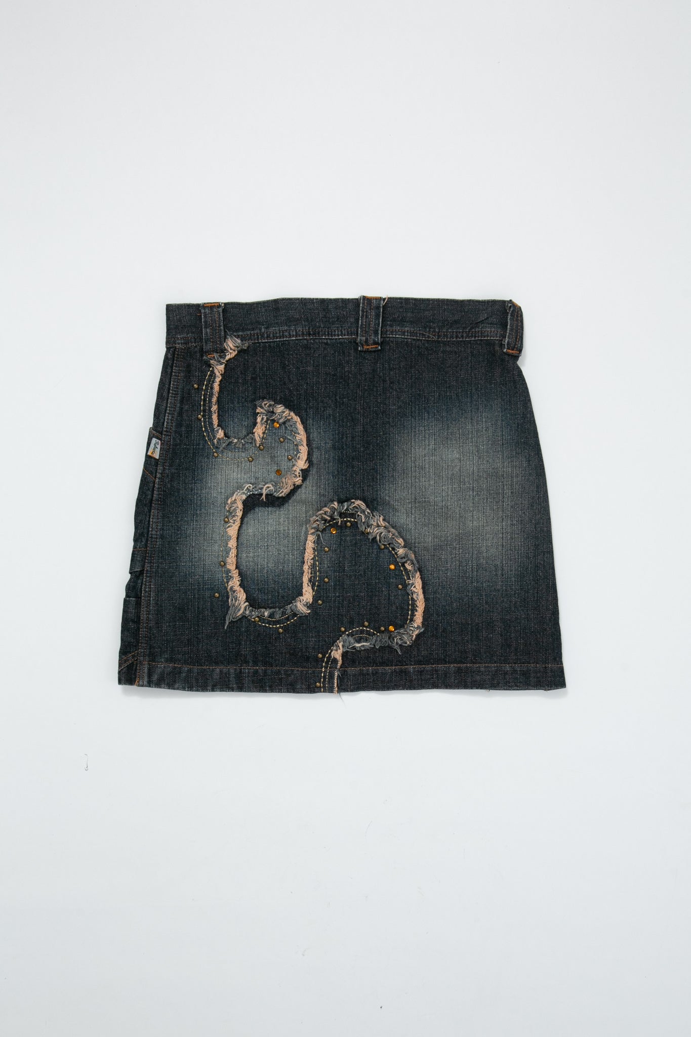 Distressed Mini Jeans Skirt