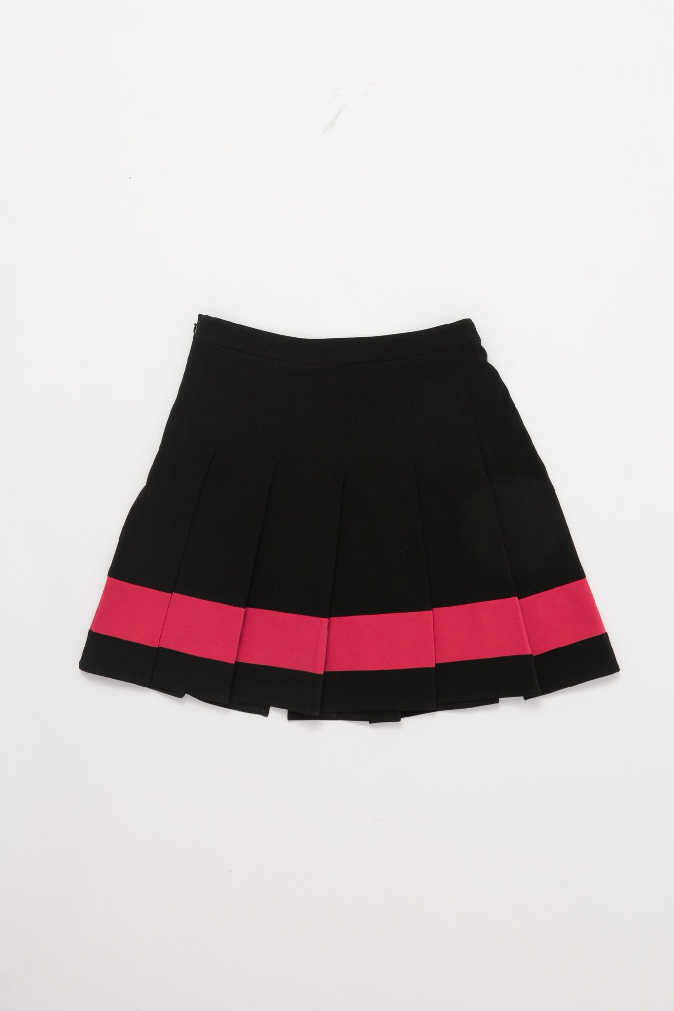 Moschino Black & Pink Pleated Skirt
