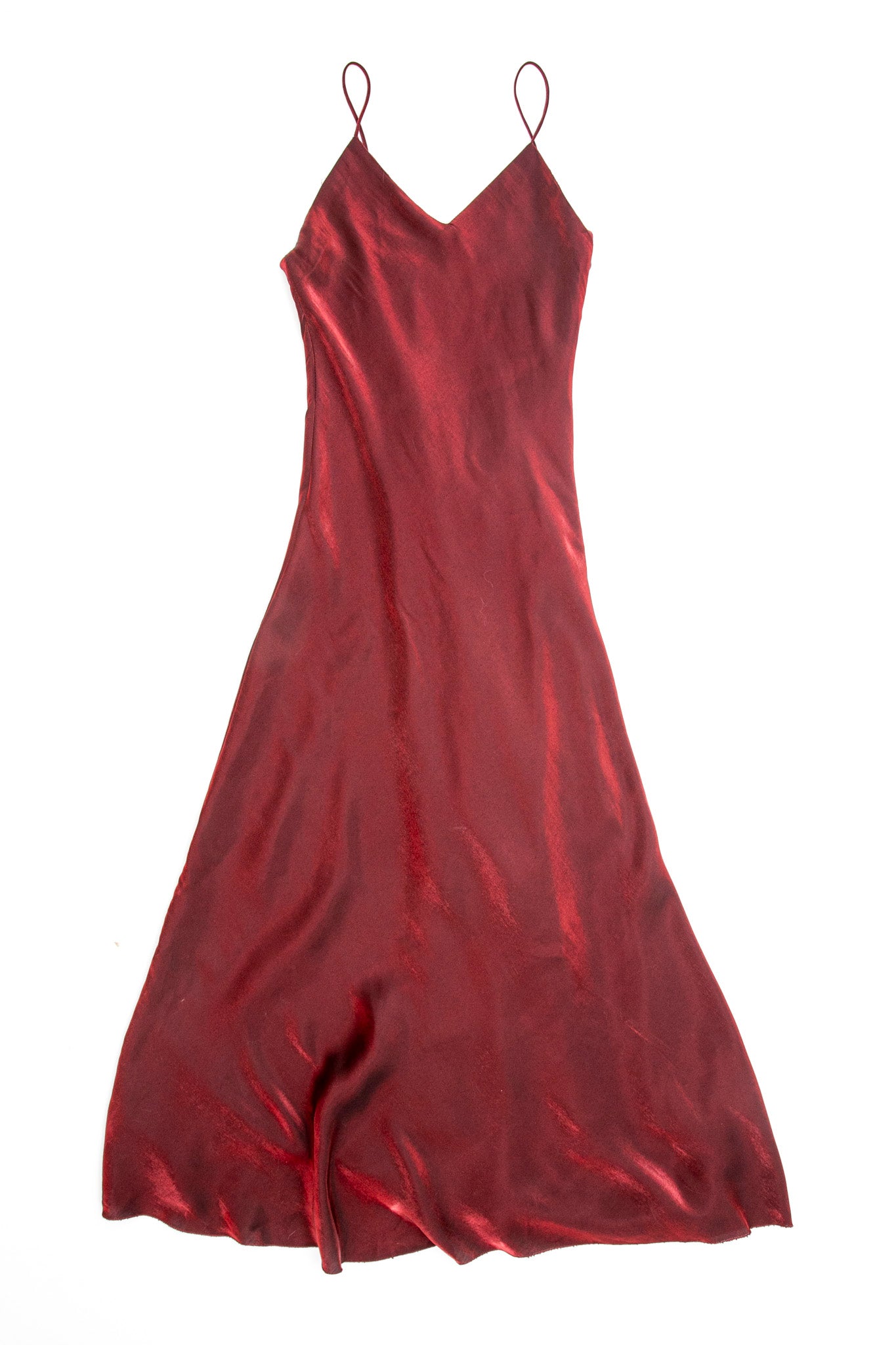 Wine Metallic Maxi Dress