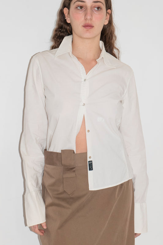 Gianfranco Ferre White Buttoned