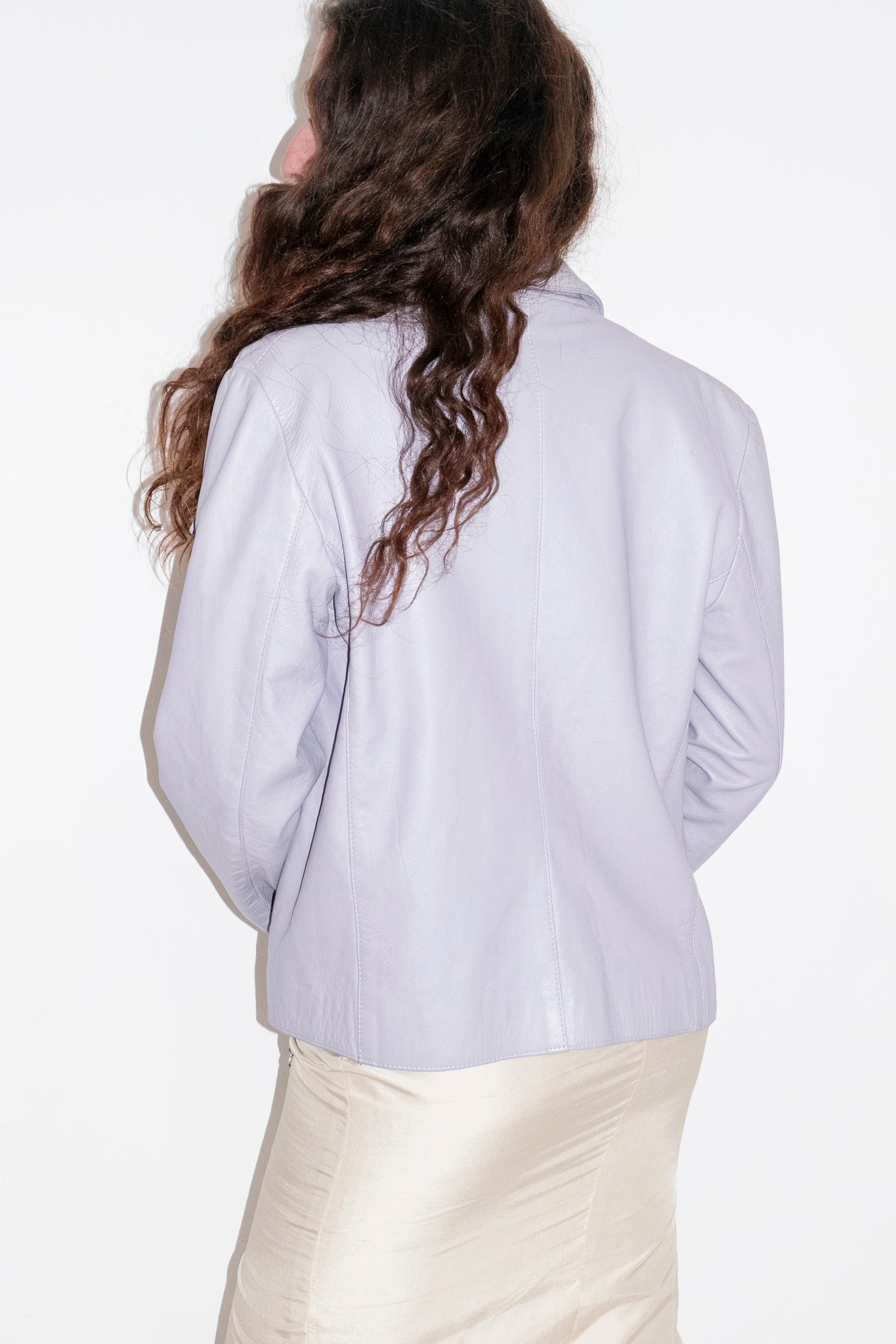Lilac Leather Jacket