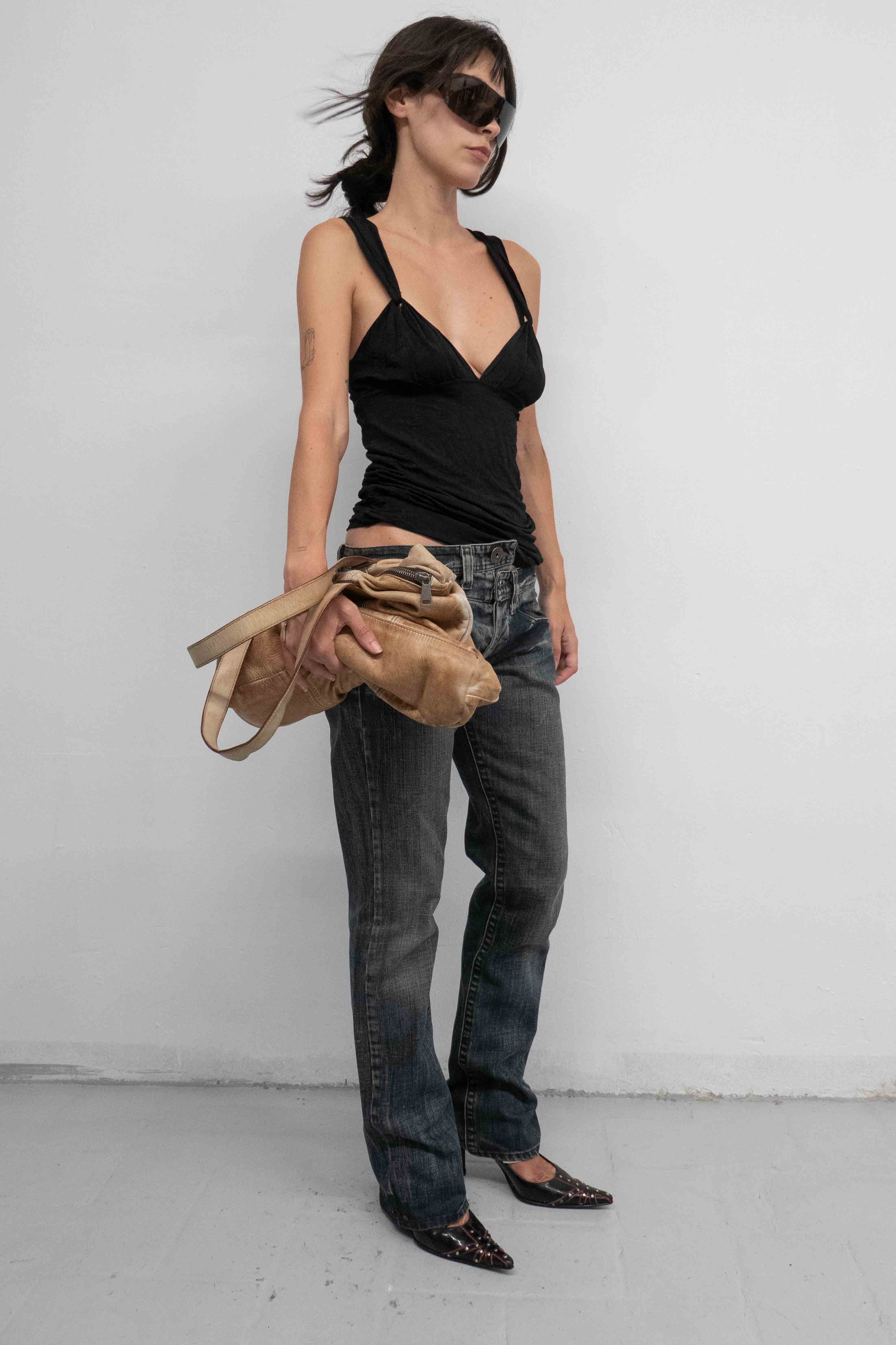 00S WASHED LEATHER TOTEBAG