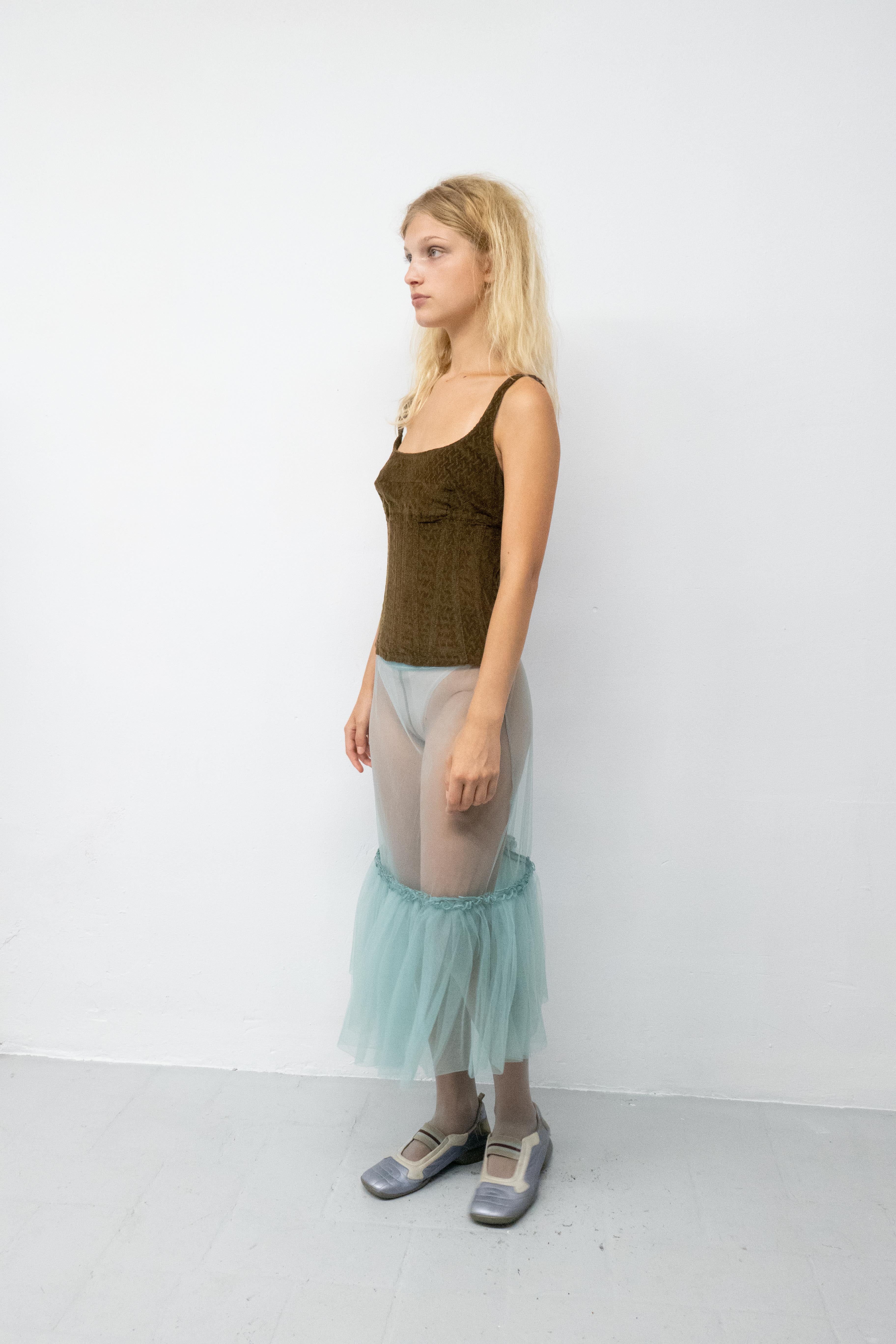 BROWN CORDUROY CORSET