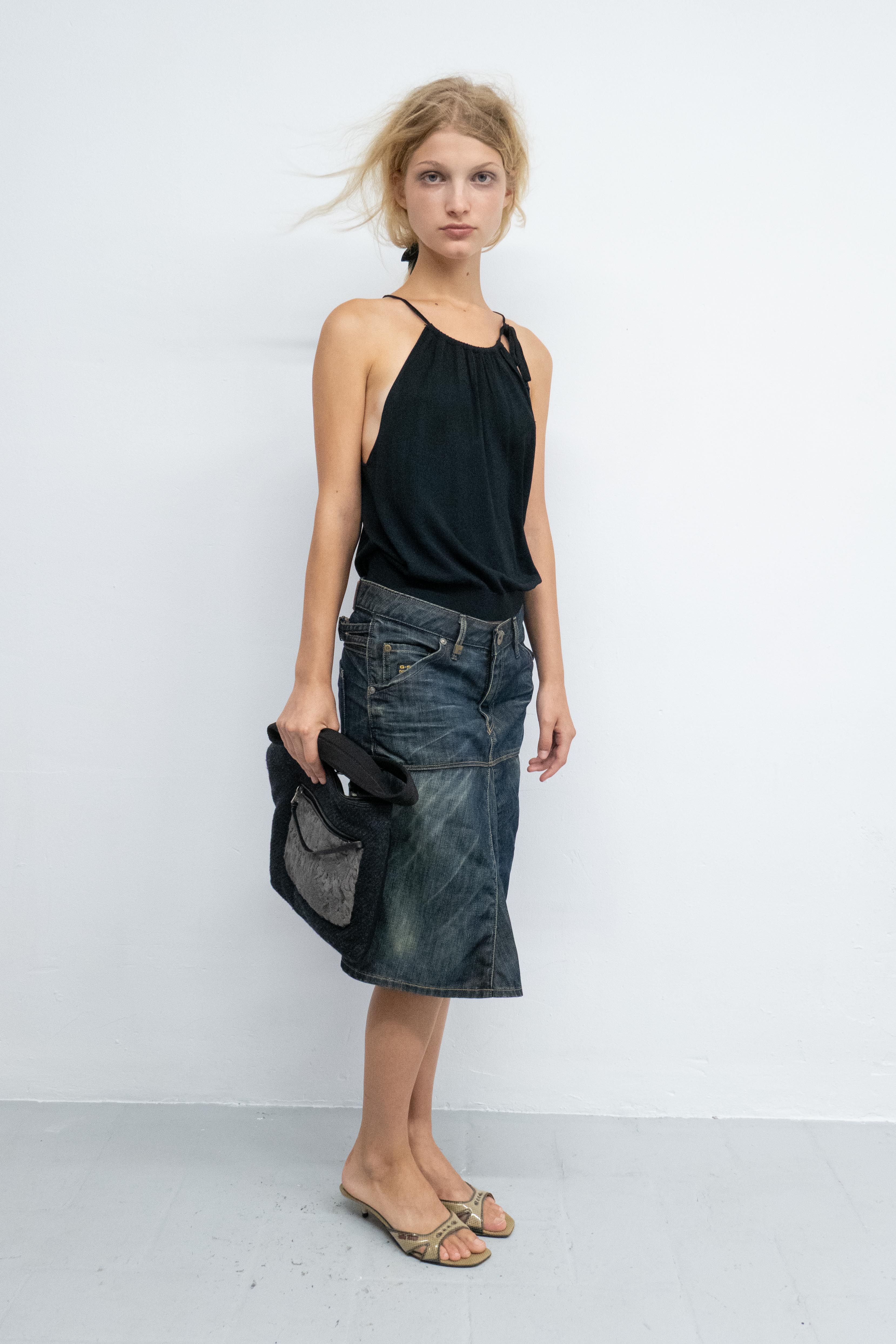 G-STAR CARGO DENIM SKIRT
