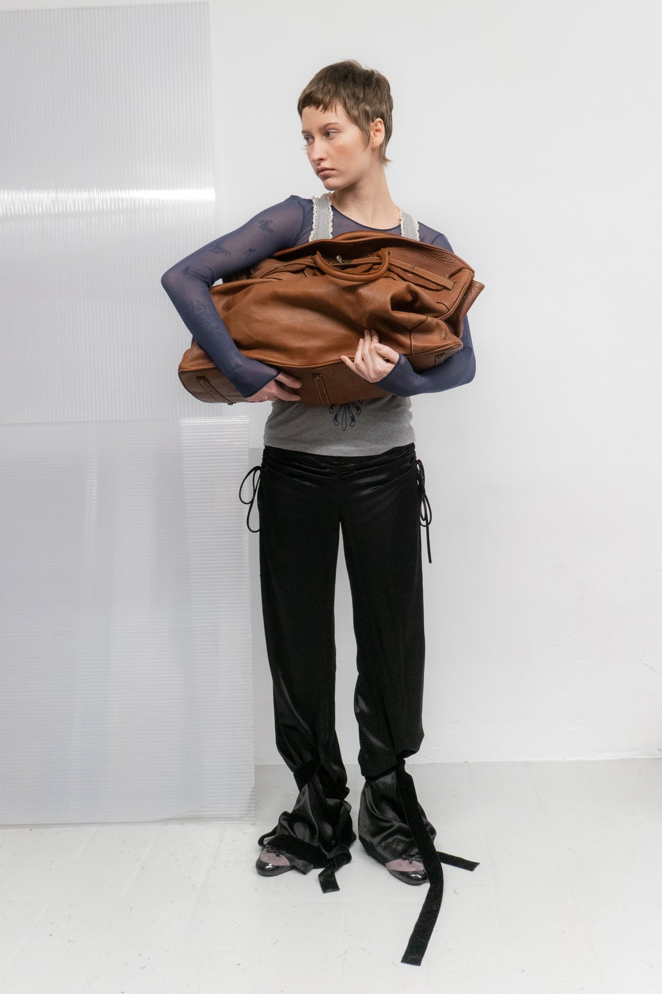 LACED SOFT DRAPED PANTS