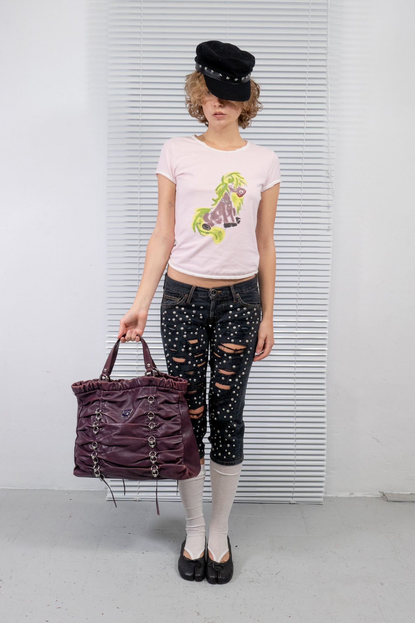 MAX MARA UNICORN RHINESTONE TEE