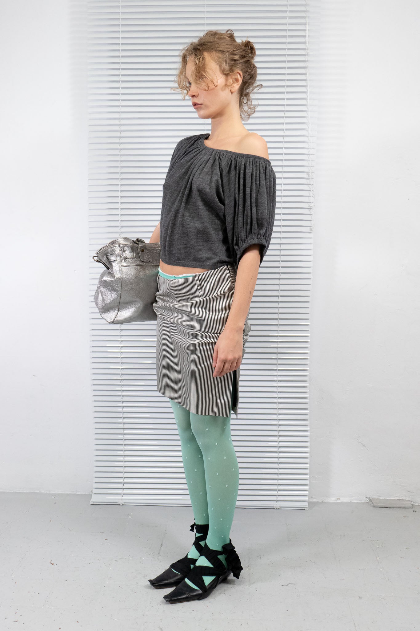 PRADA WOOL PUFF SLEEVES TOP