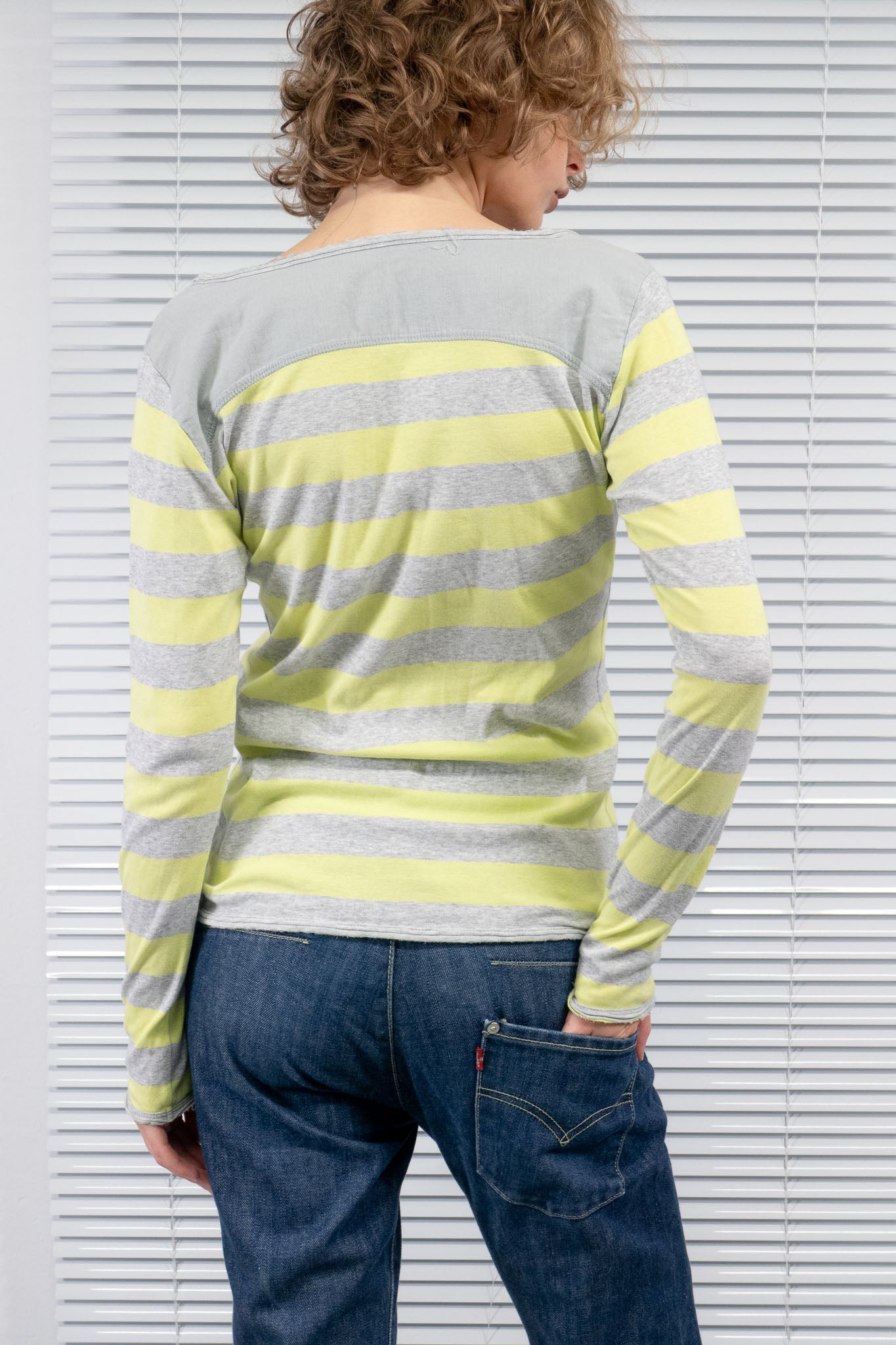 YELLOW STRIPED SHIRT