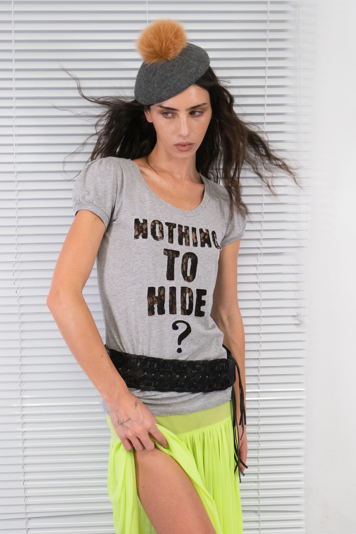 MOSCHINO 'NOTHING TO HIDE?' TOP