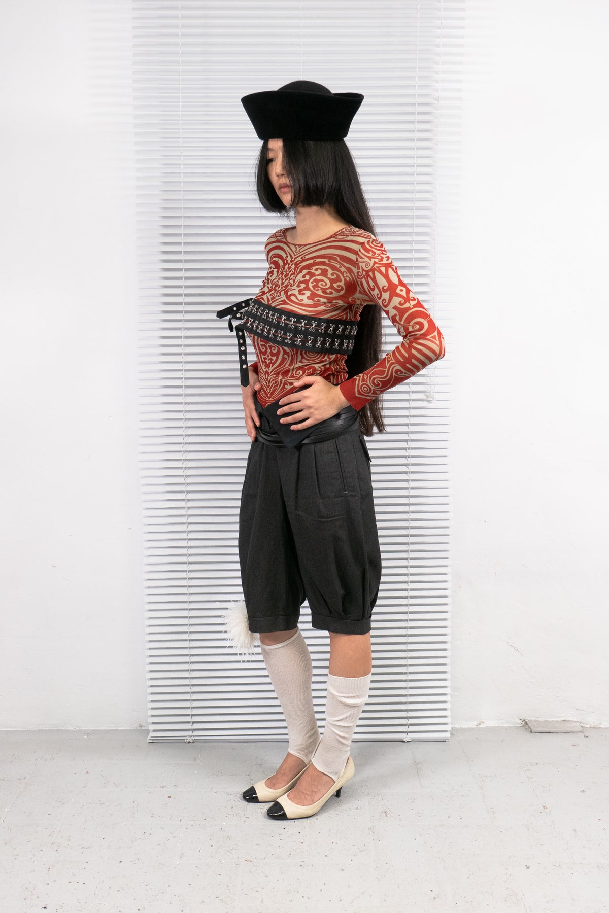 JEAN PAUL GAULTIER SS 1996 CYBER TRIBAL TOP