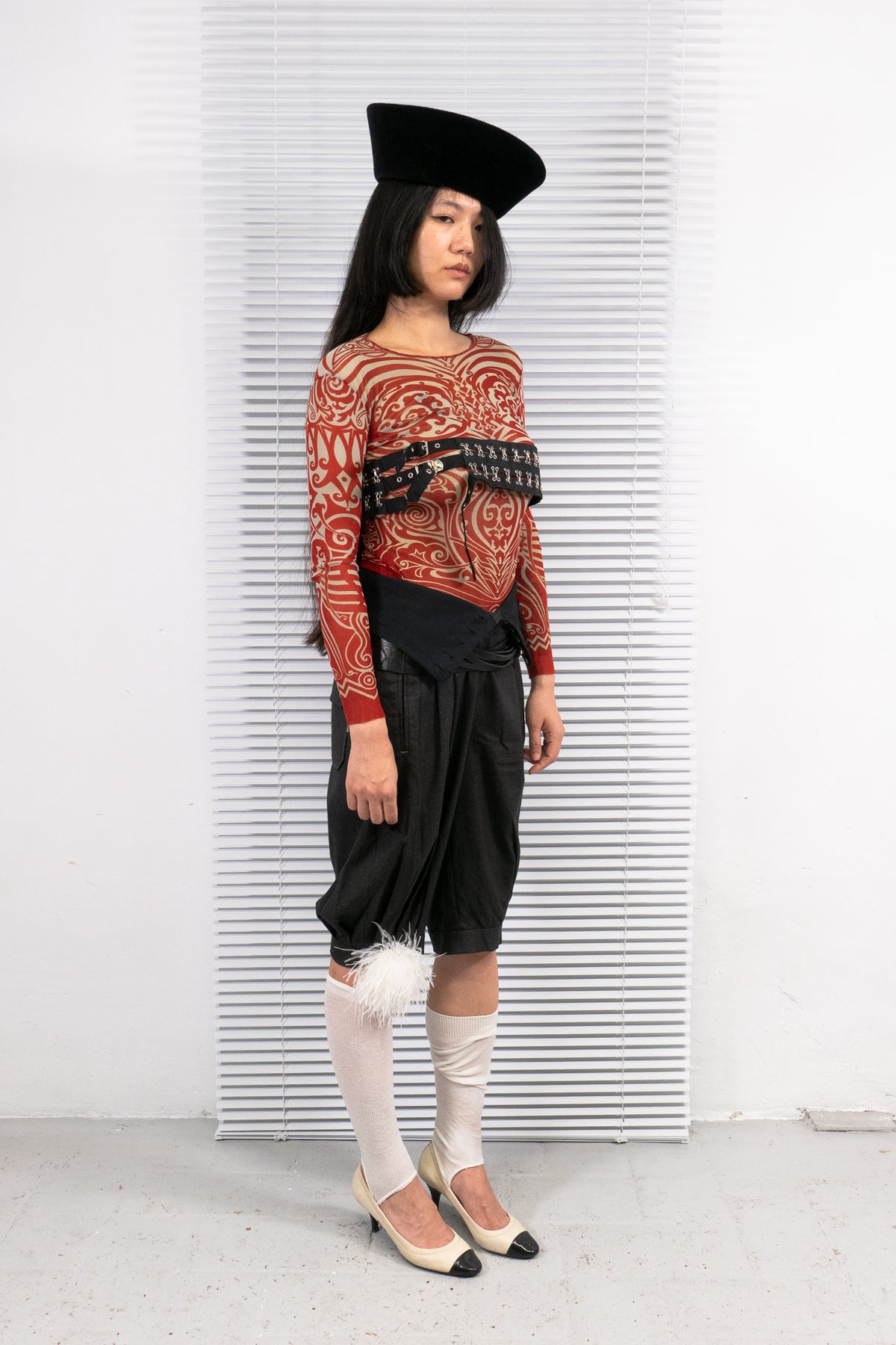 JEAN PAUL GAULTIER SS 1996 CYBER TRIBAL TOP
