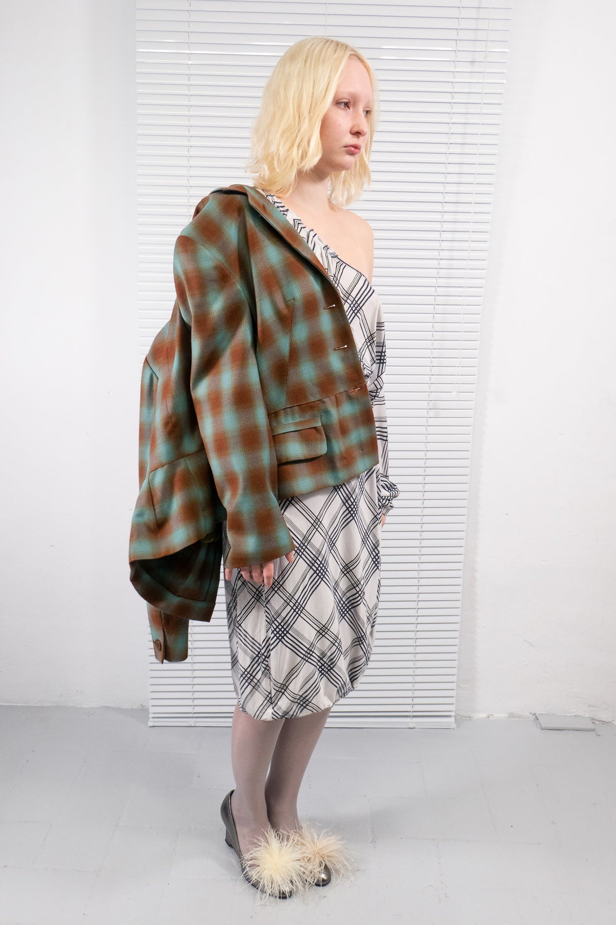 JEAN PAUL GAULTIER FW1991 RUST PLAID BLAZER