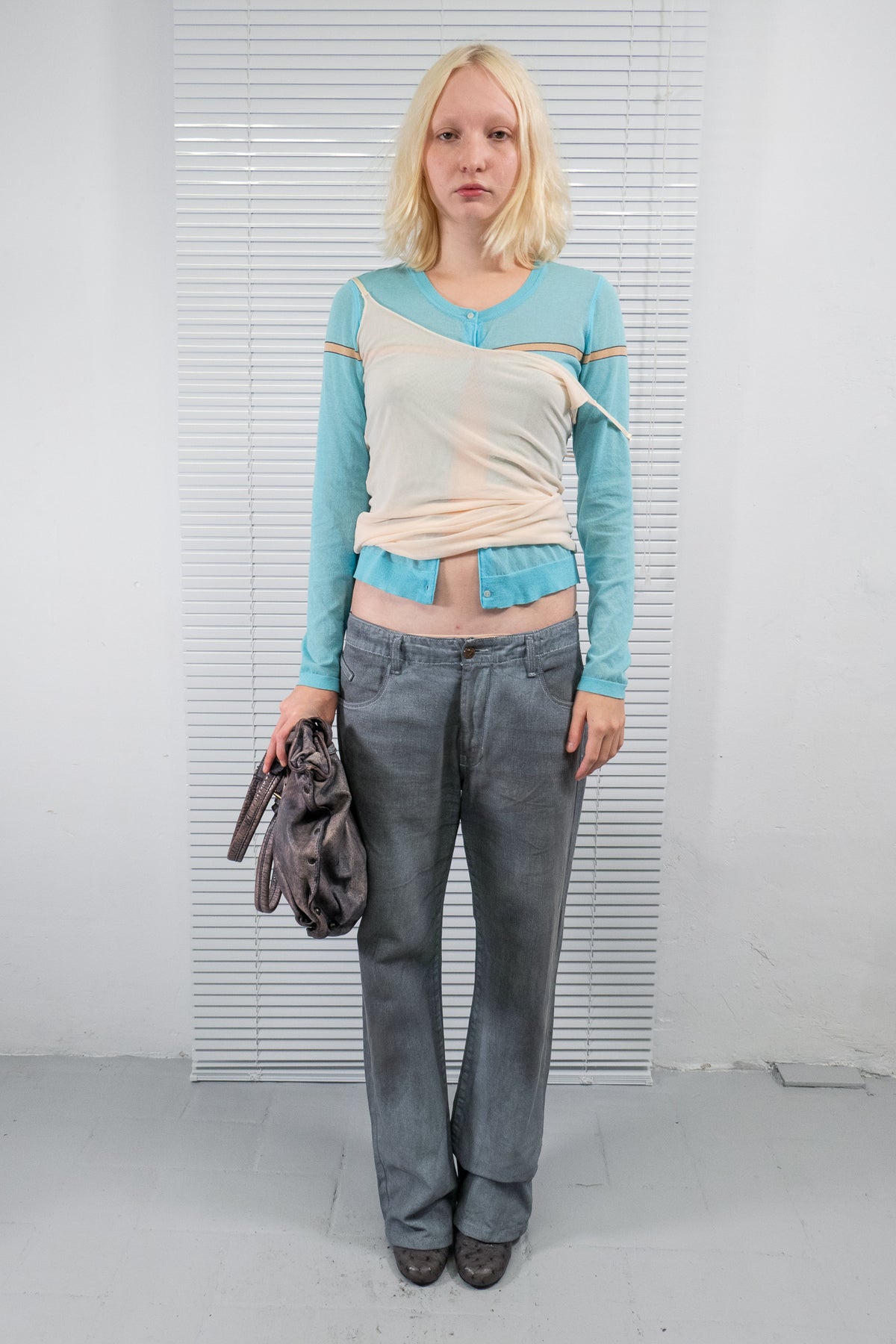 SOFT PINK DOUBLE-LAYERED MESH TOP