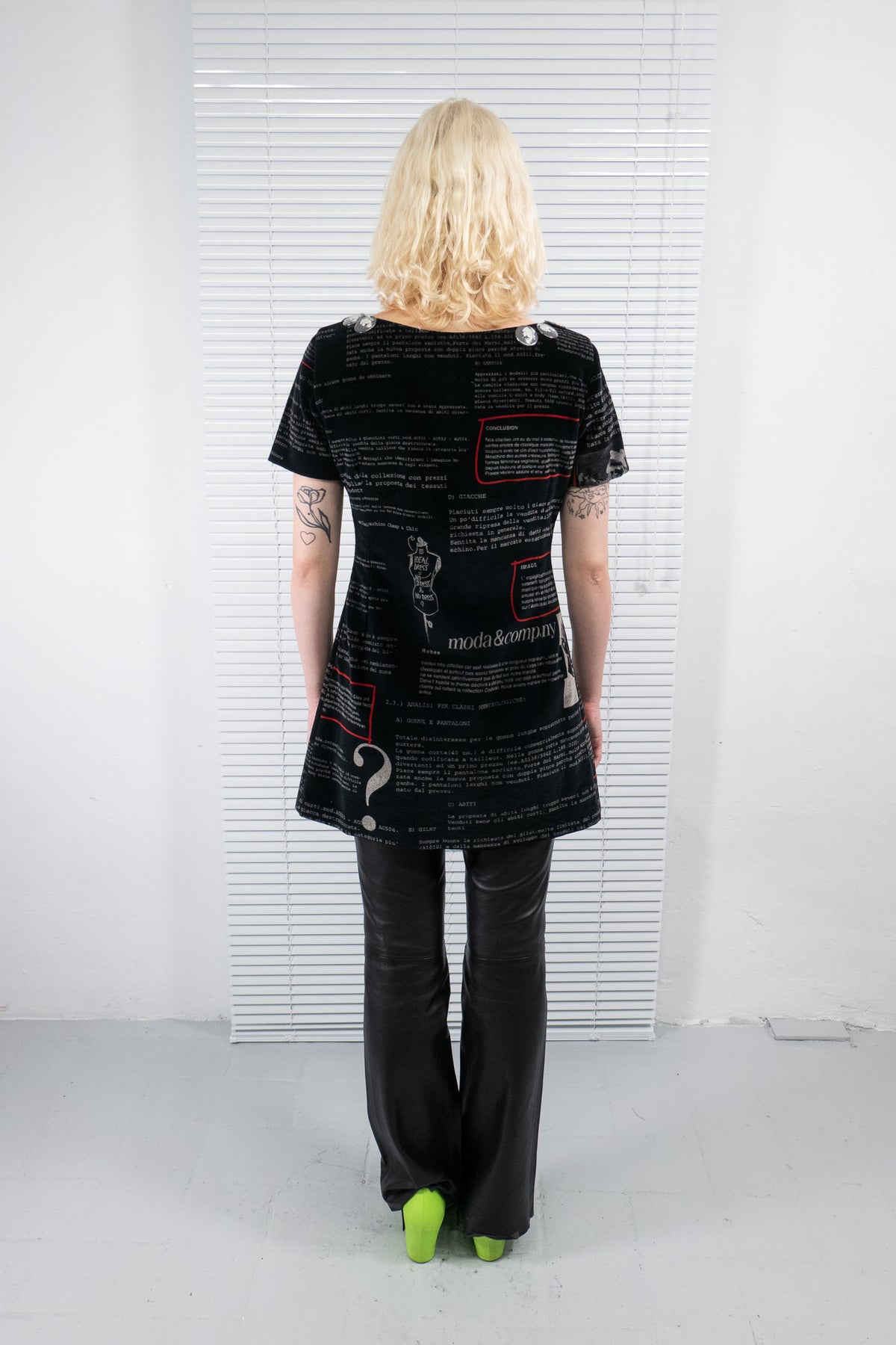 MOSCHINO RARE NEWSPAPER PRINT MINI DRESS