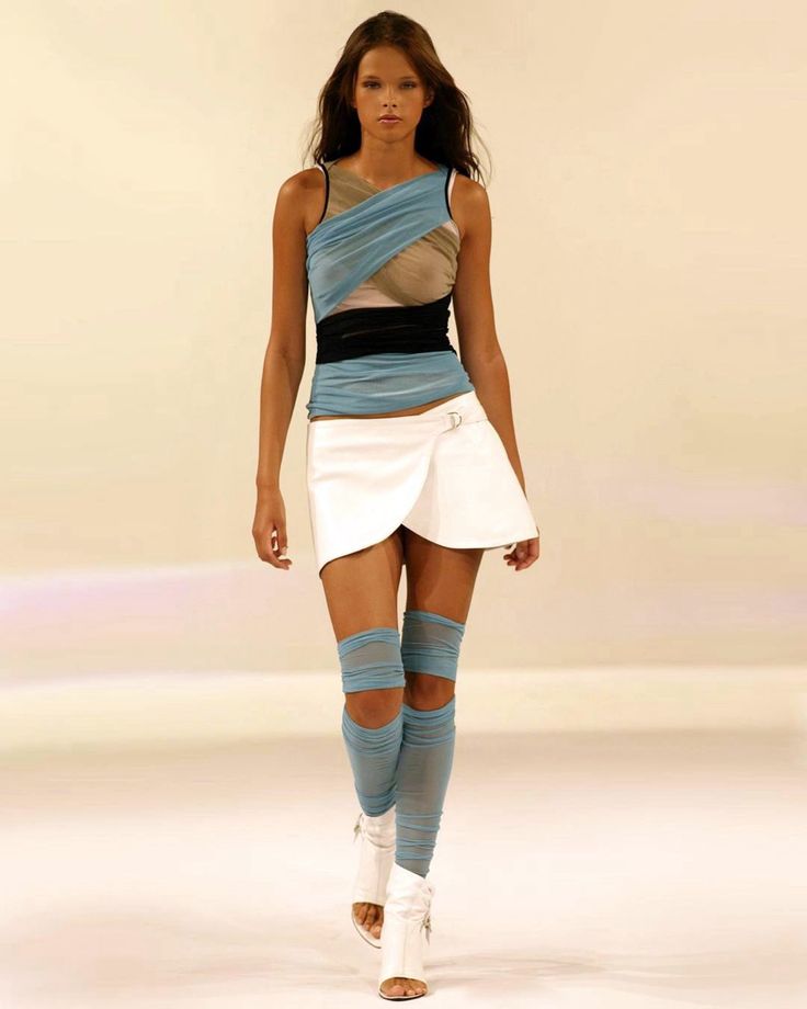 PLEIN SUD SS2003 LAYERED MESH TOP