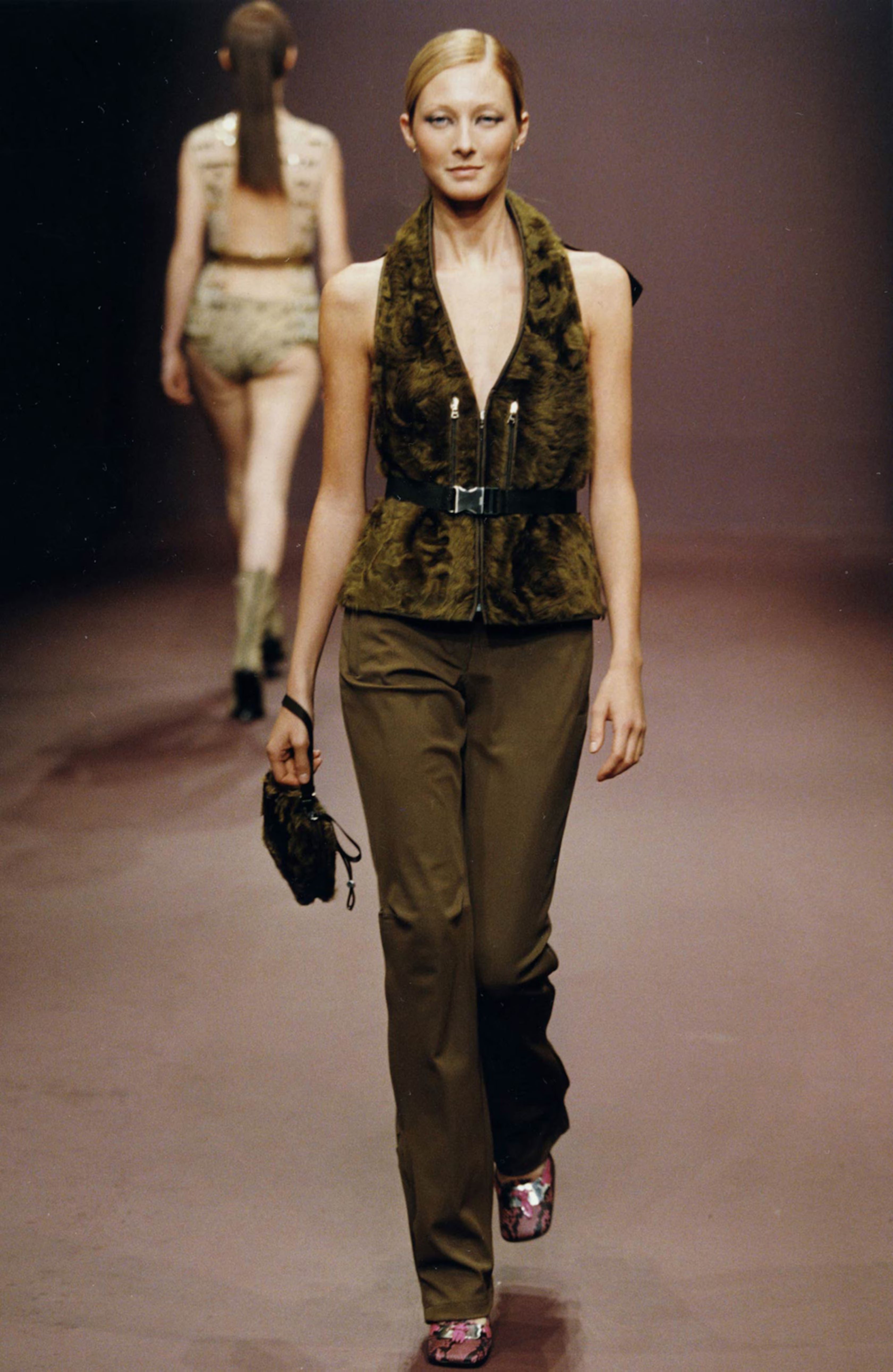 FW1999 WOOL FUR CROSSBODY BAG