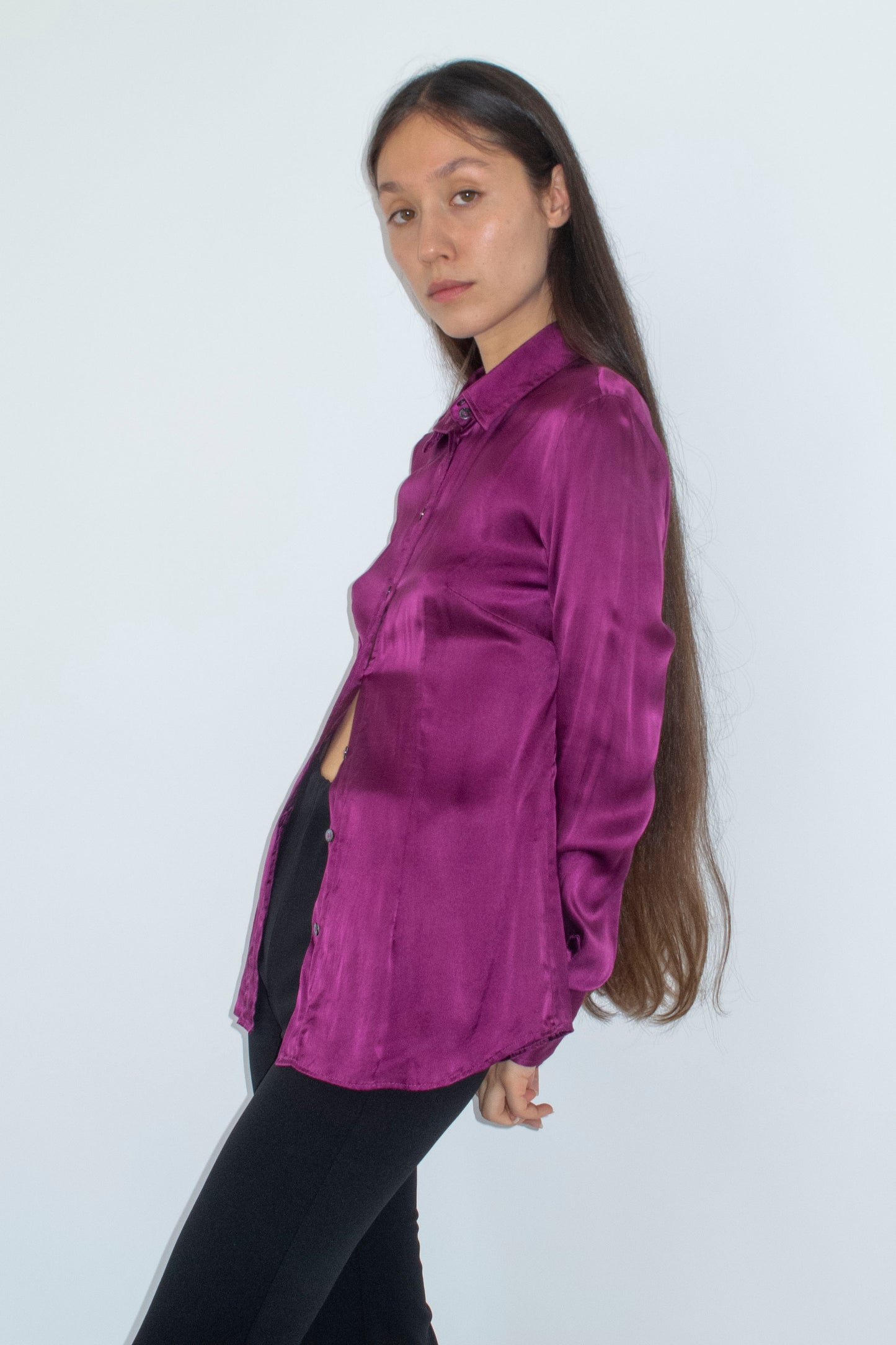 D&G Silk Purple Blouse