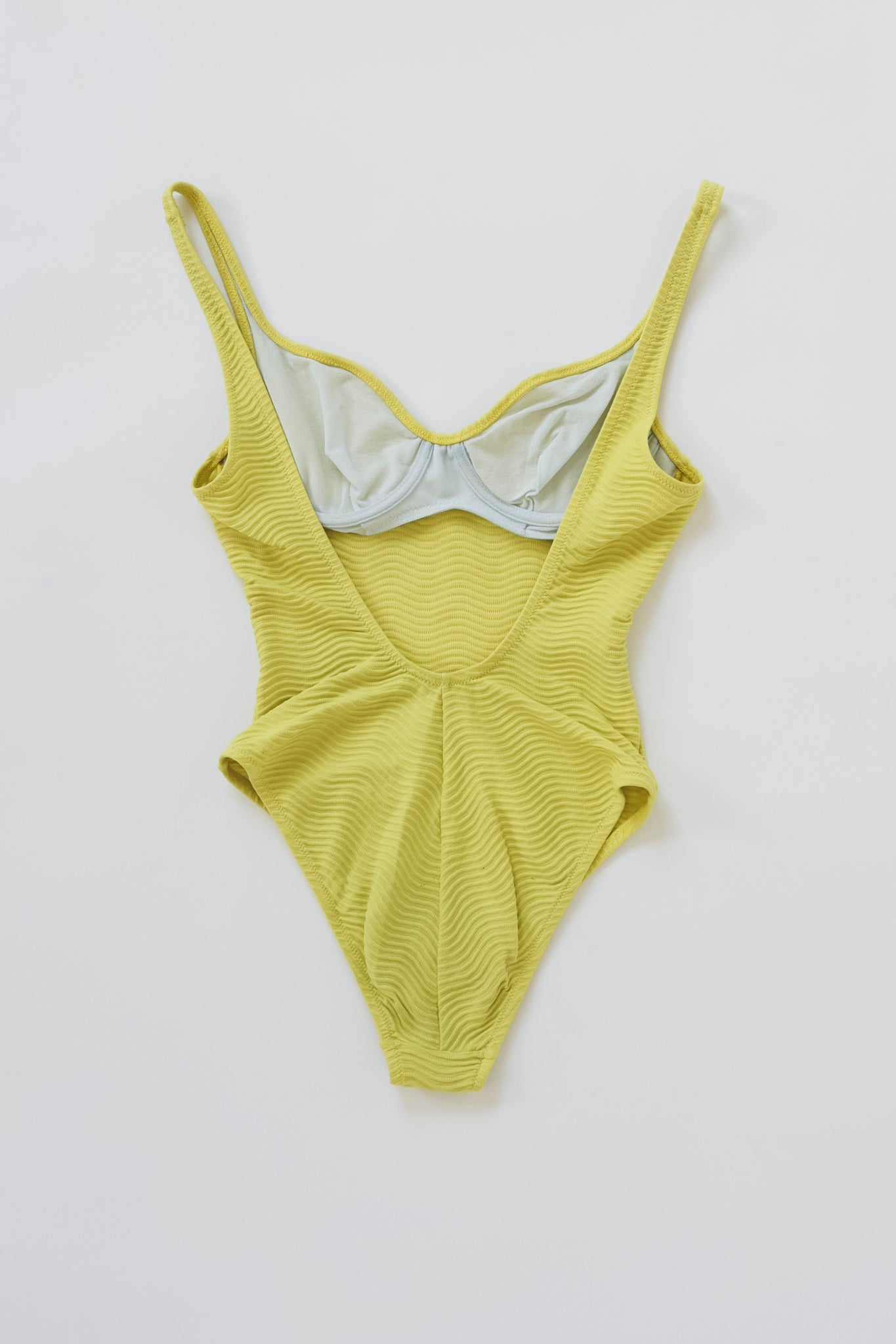 Yellow Waves Textured Swimwear