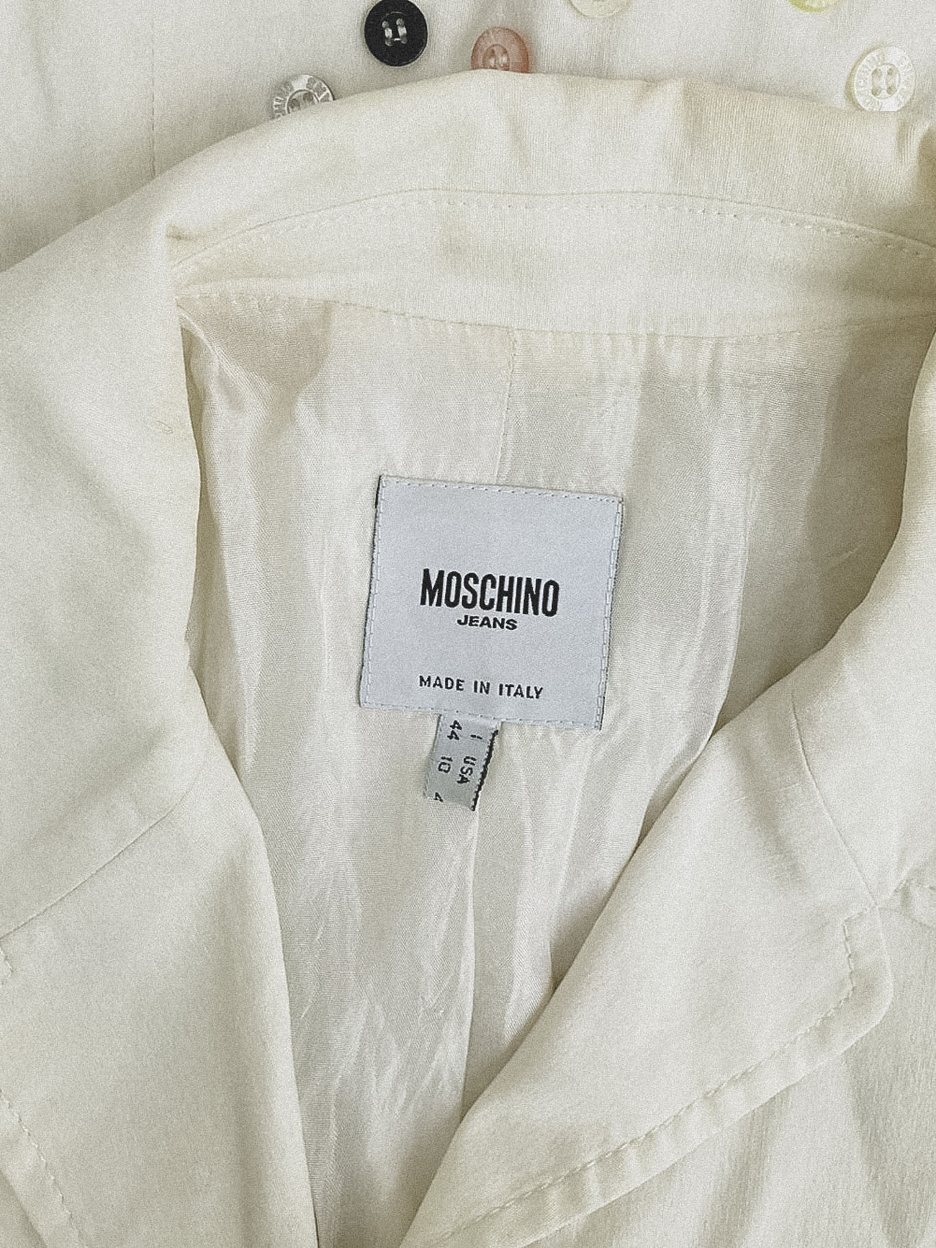 Moschino Buttons White Blazer