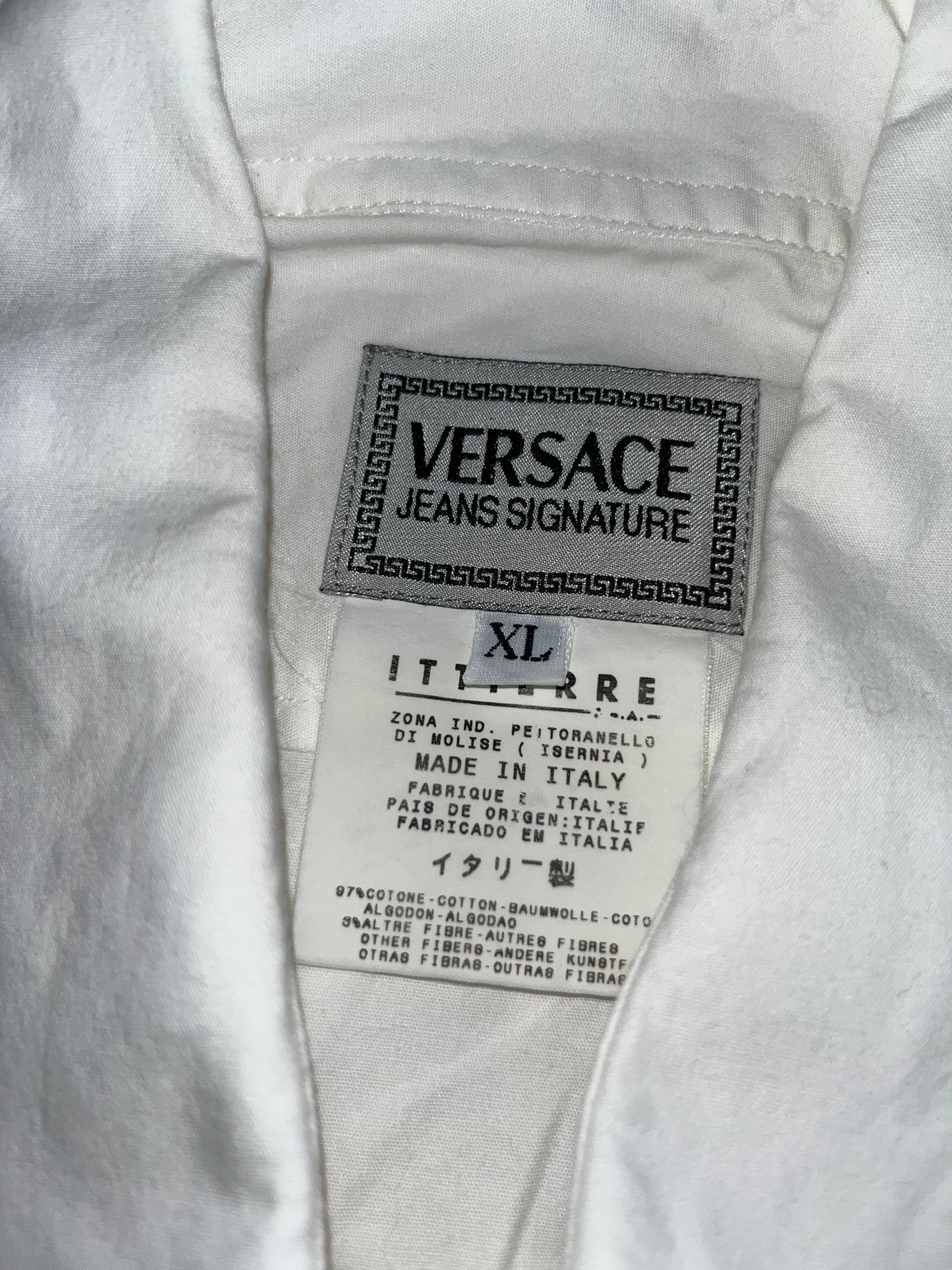 Versace White Buckled Shirt